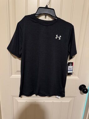 Under Armour Heat Gear Black Short-Sleeve Logo Tee
